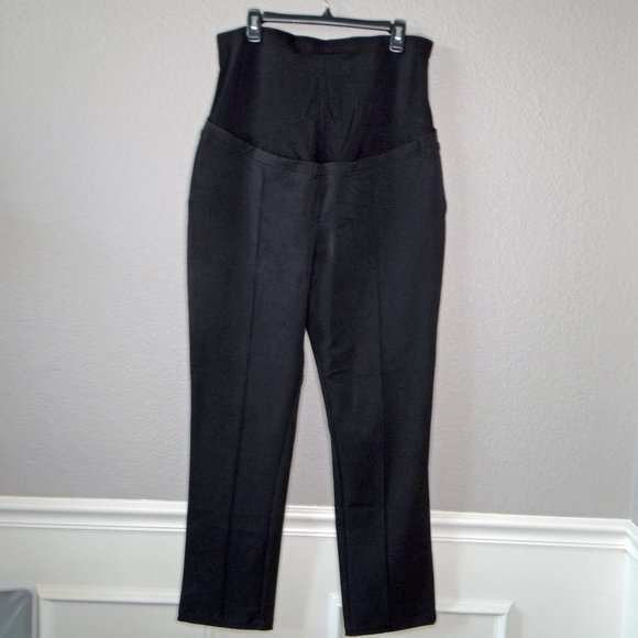Seraphine Maternity Black Slim Over the Bump Trouser Work Pant Size 14 NWT - Picture 3 of 13